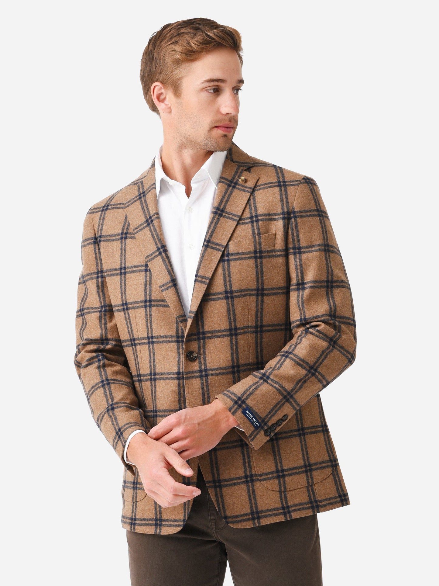  Peter Millar Crown Crafted Men's Grove Windowpane Soft Jacket