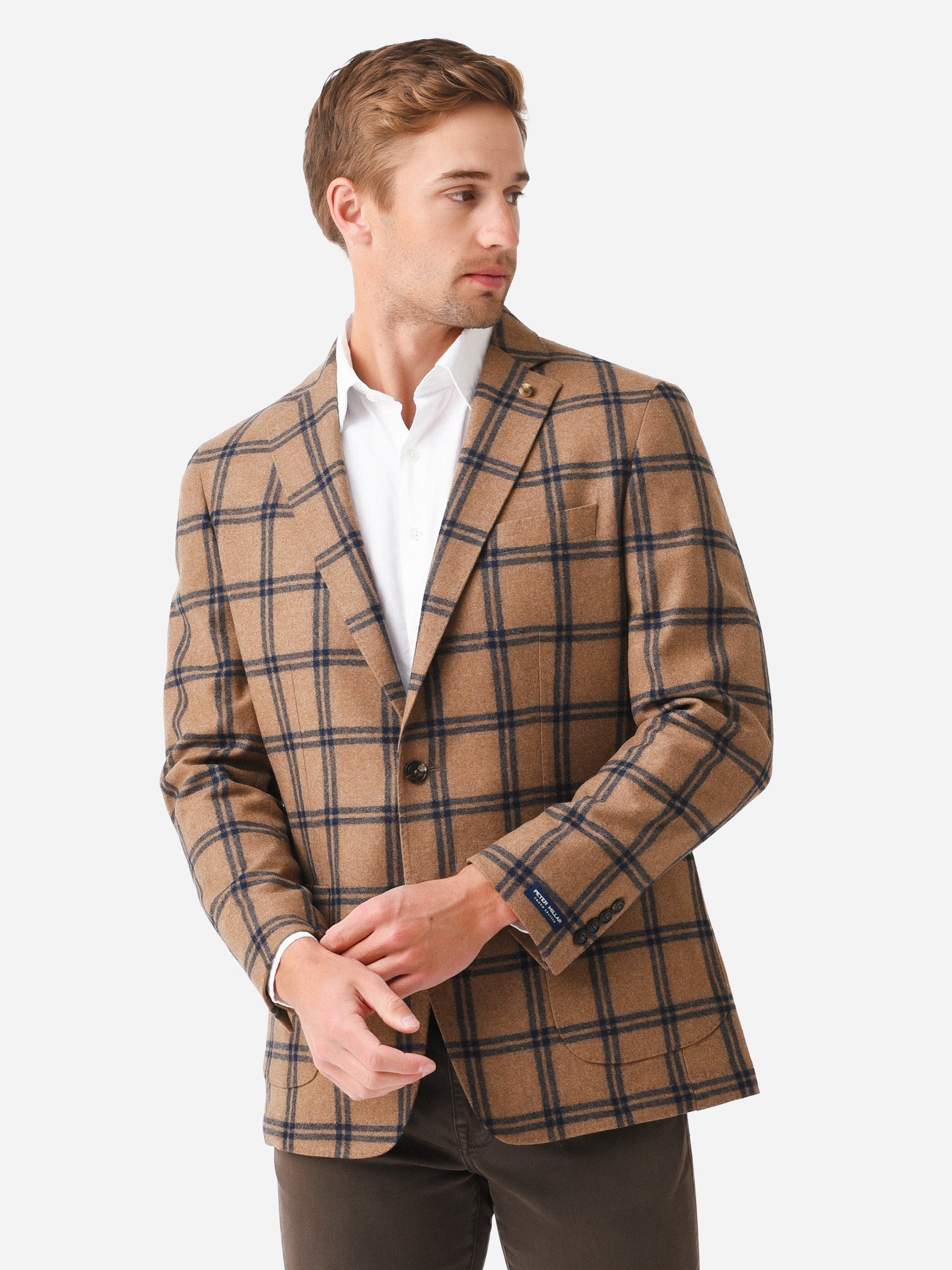  Peter Millar Crown Crafted Men's Grove Windowpane Soft Jacket