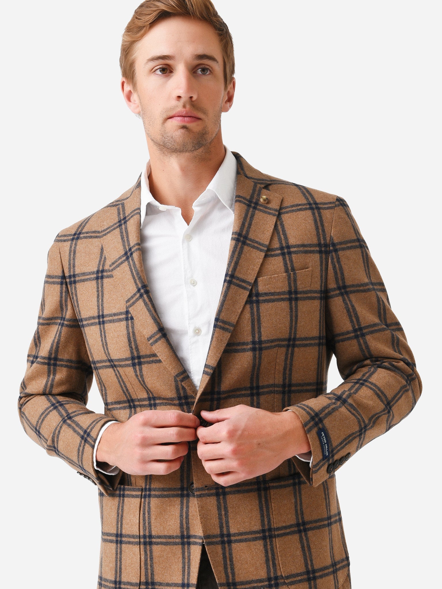  Peter Millar Crown Crafted Men's Grove Windowpane Soft Jacket