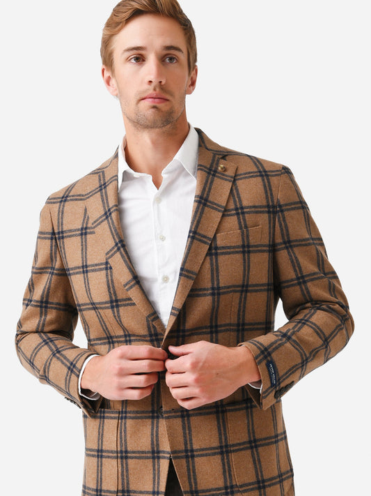  Peter Millar Crown Crafted Men's Grove Windowpane Soft Jacket