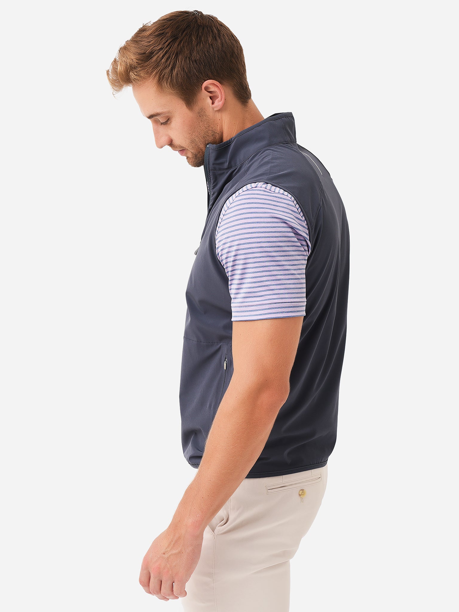  Peter Millar Crown Crafted Men's Flex Adapt Half-Zip Vest
