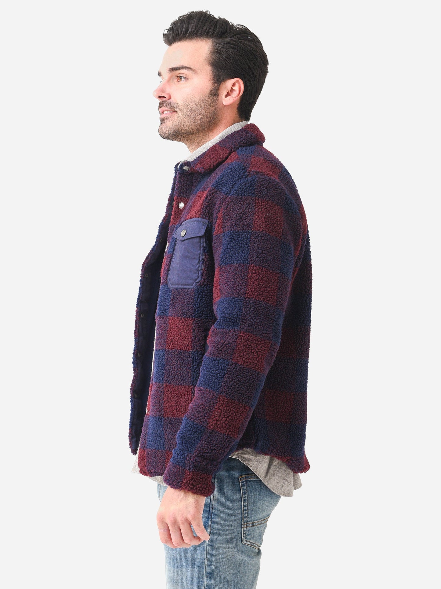  Peter Millar Crown Men's High Pile Sherpa Shirt Jacket