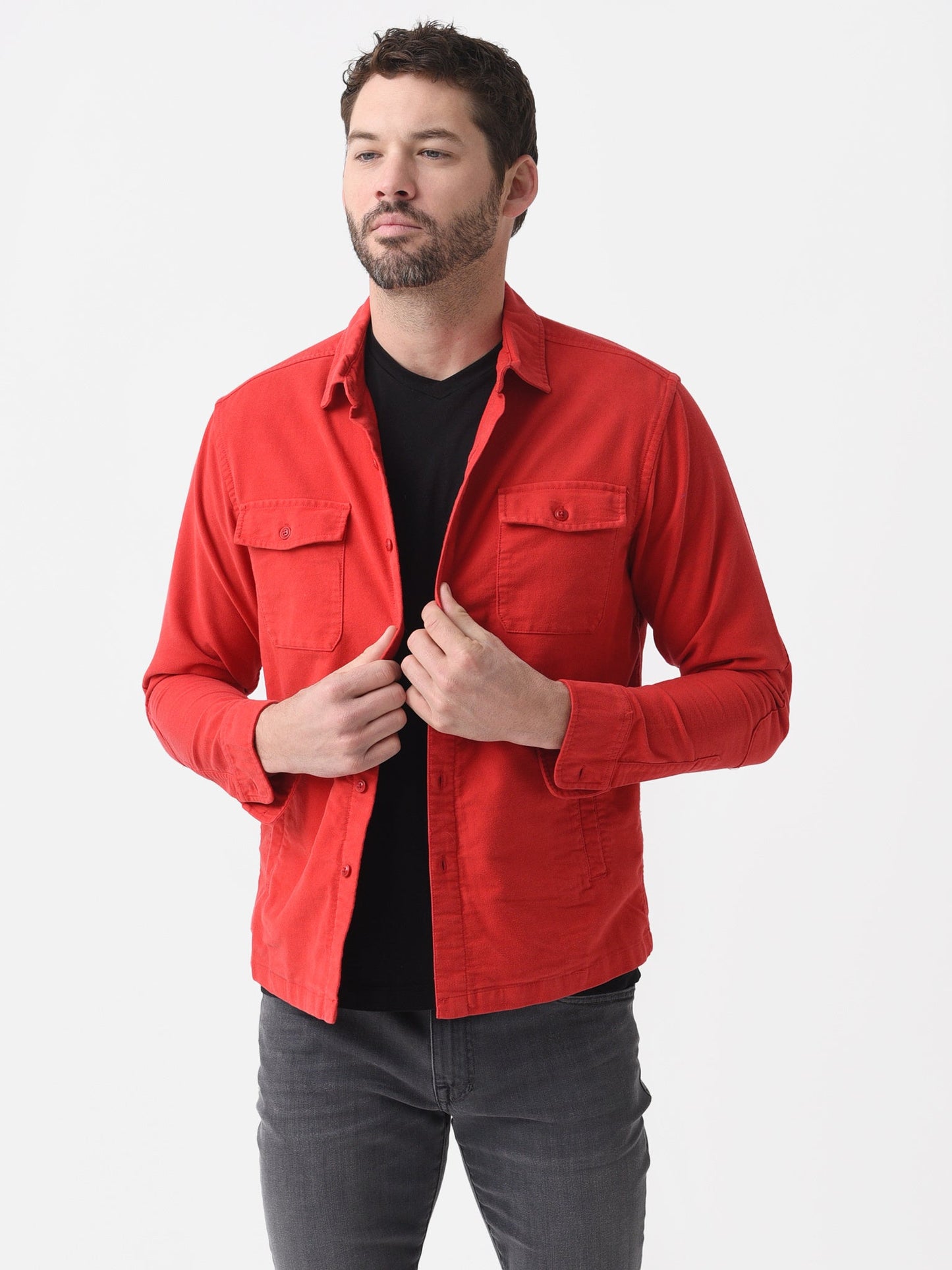  Peter Millar Crown Men's Après-Ski Garment Dyed Moleskin Shirt Jacket