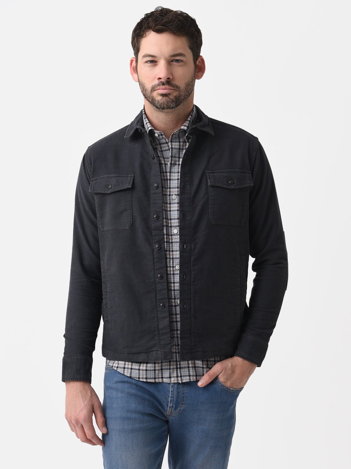  Peter Millar Crown Men's Après-Ski Garment Dyed Moleskin Shirt Jacket