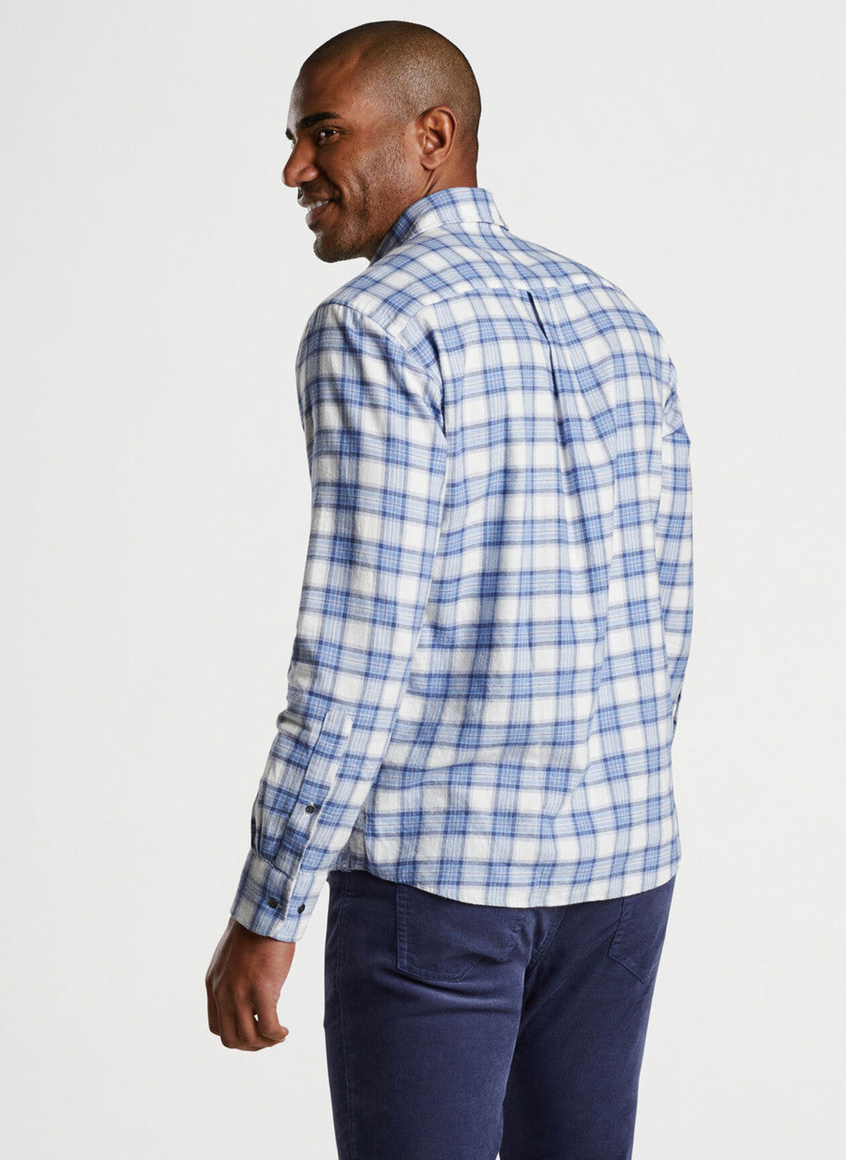  Peter Millar Oakhurst Cotton Sport Shirt: Winter Ivory
