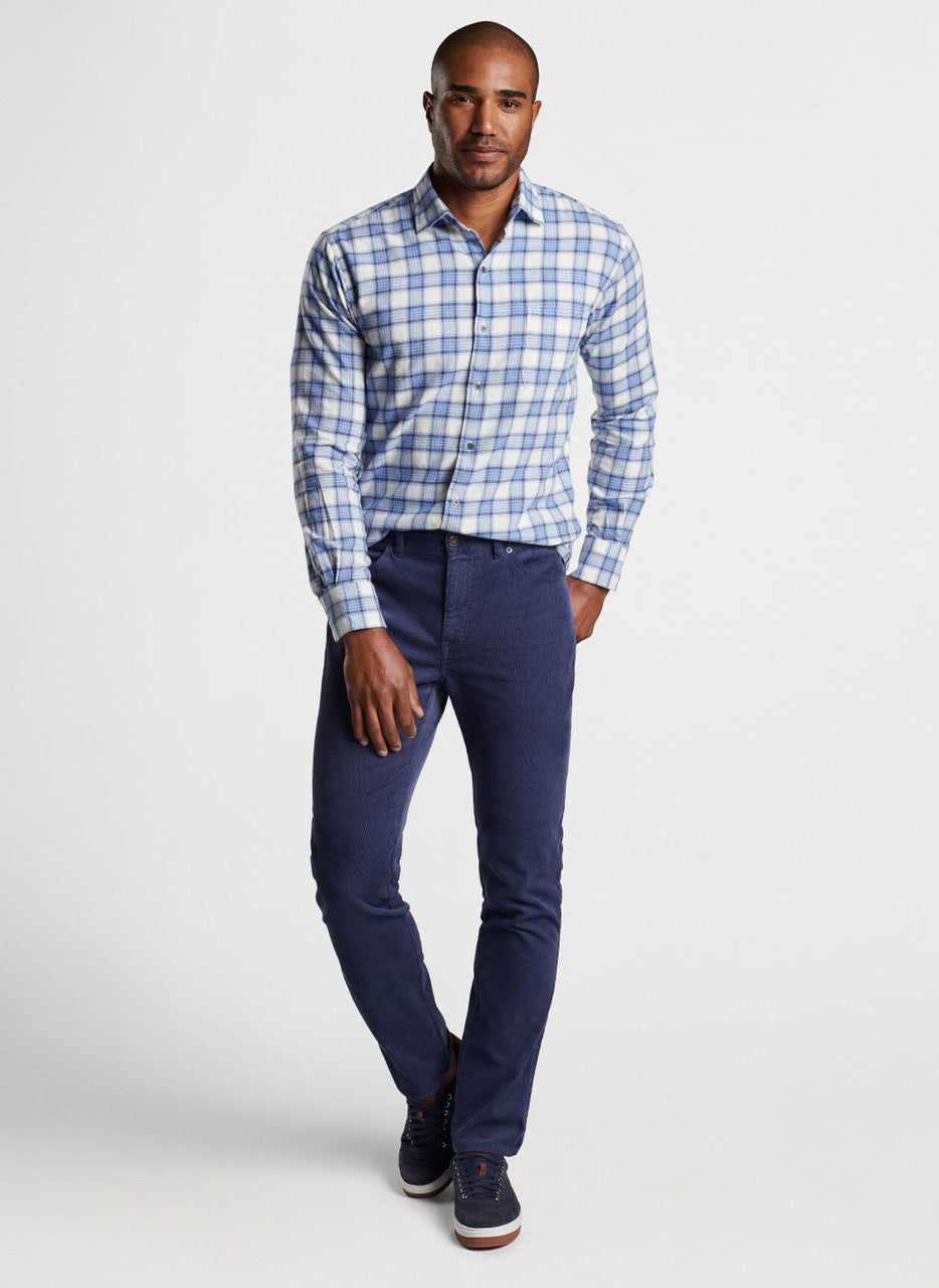 Peter Millar Oakhurst Cotton Sport Shirt: Winter Ivory