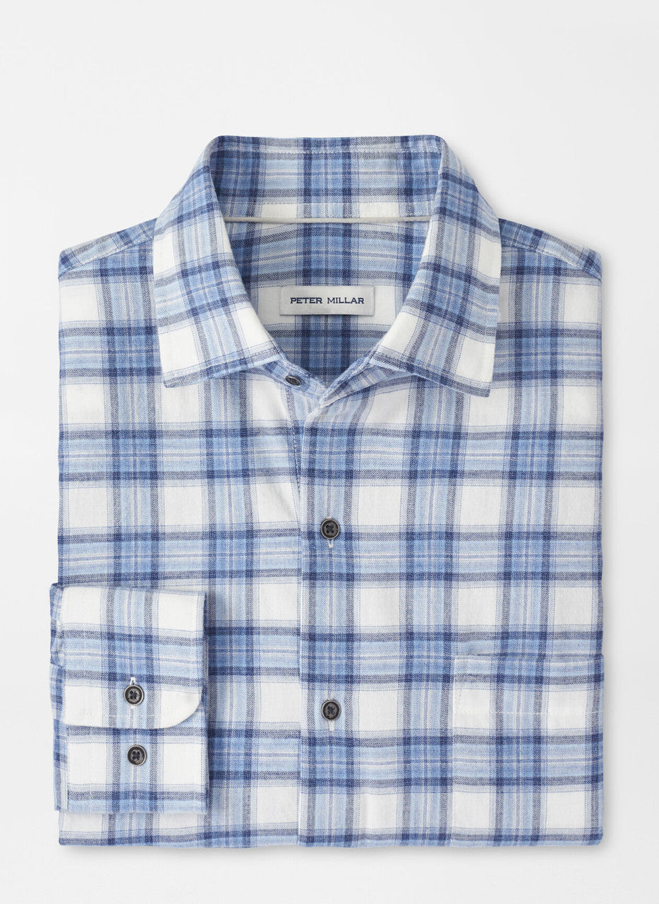  Peter Millar Oakhurst Cotton Sport Shirt: Winter Ivory