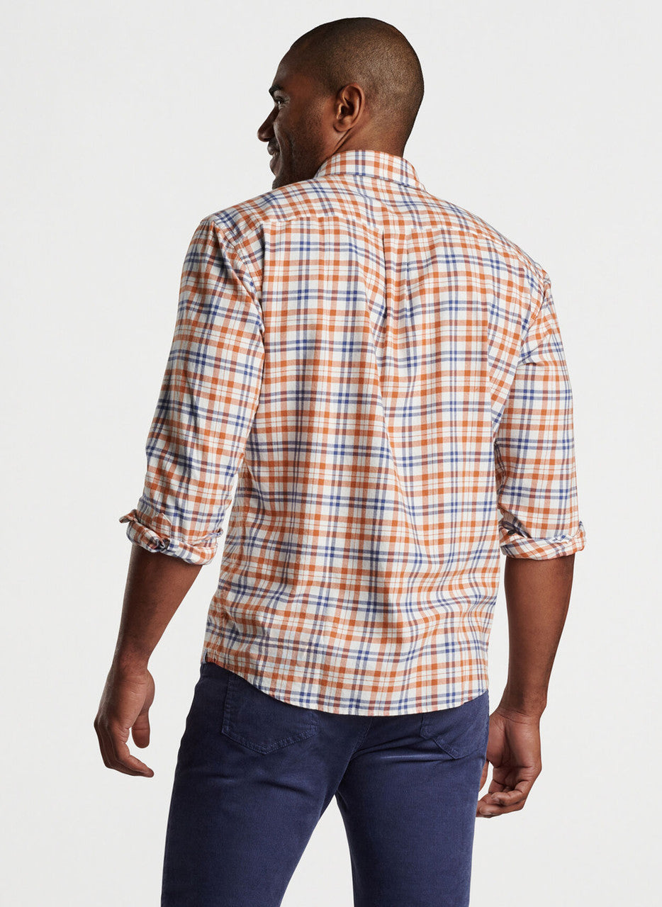  Peter Millar Stone Lake Cotton Sport Shirt: Winter Ivory