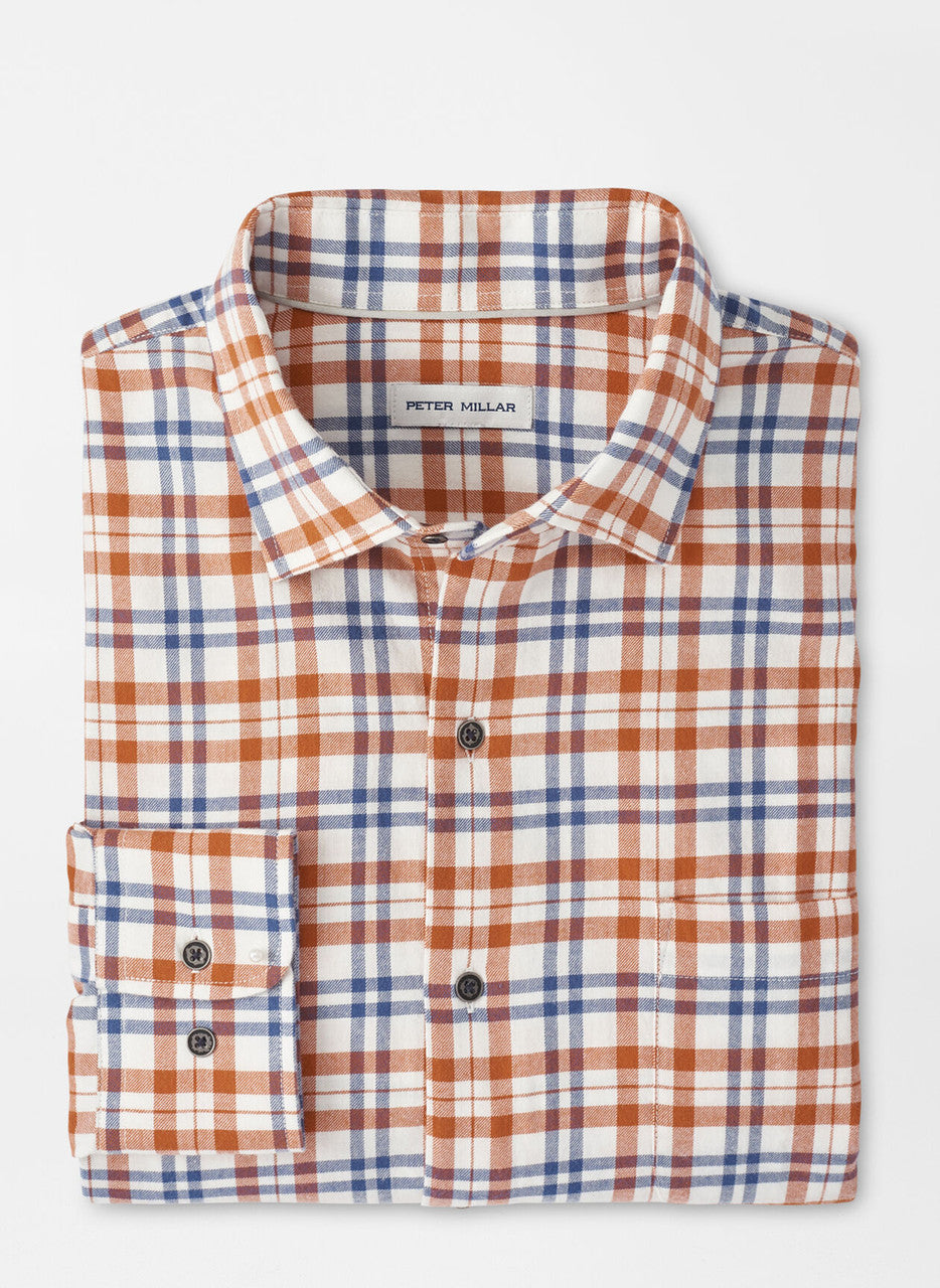  Peter Millar Stone Lake Cotton Sport Shirt: Winter Ivory
