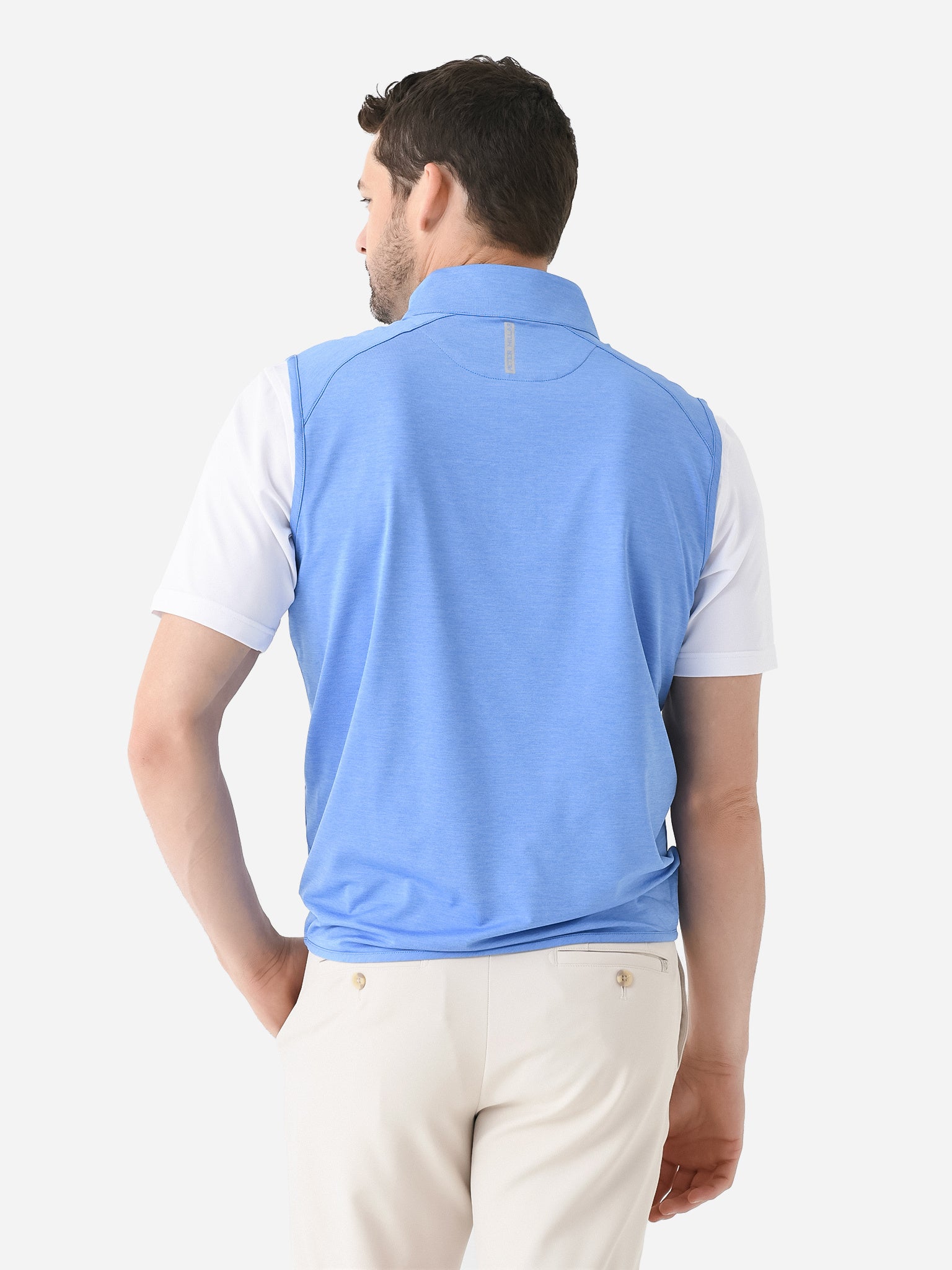  Peter Millar Crown Crafted Men's Stealth Performance Quarter-Zip Vest