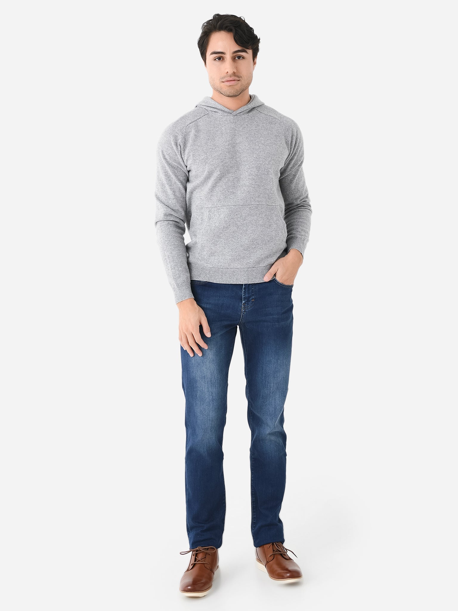  Peter Millar Crown Crafted Men's Artisan Crafted Cashmere Popover Hoodie
