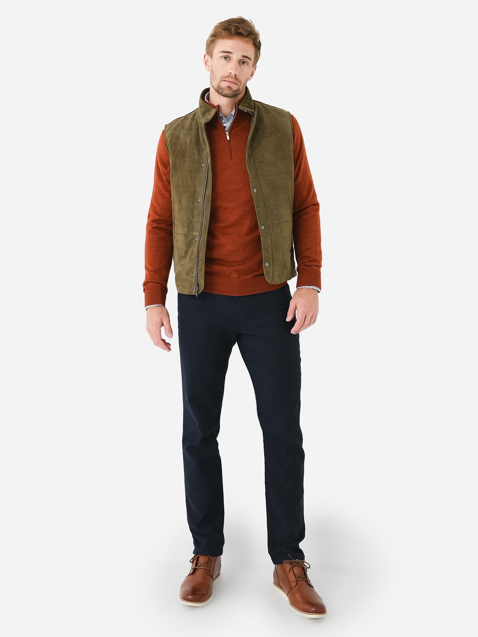  Peter Millar Crown Crafted Men's Vantage Suede Vest