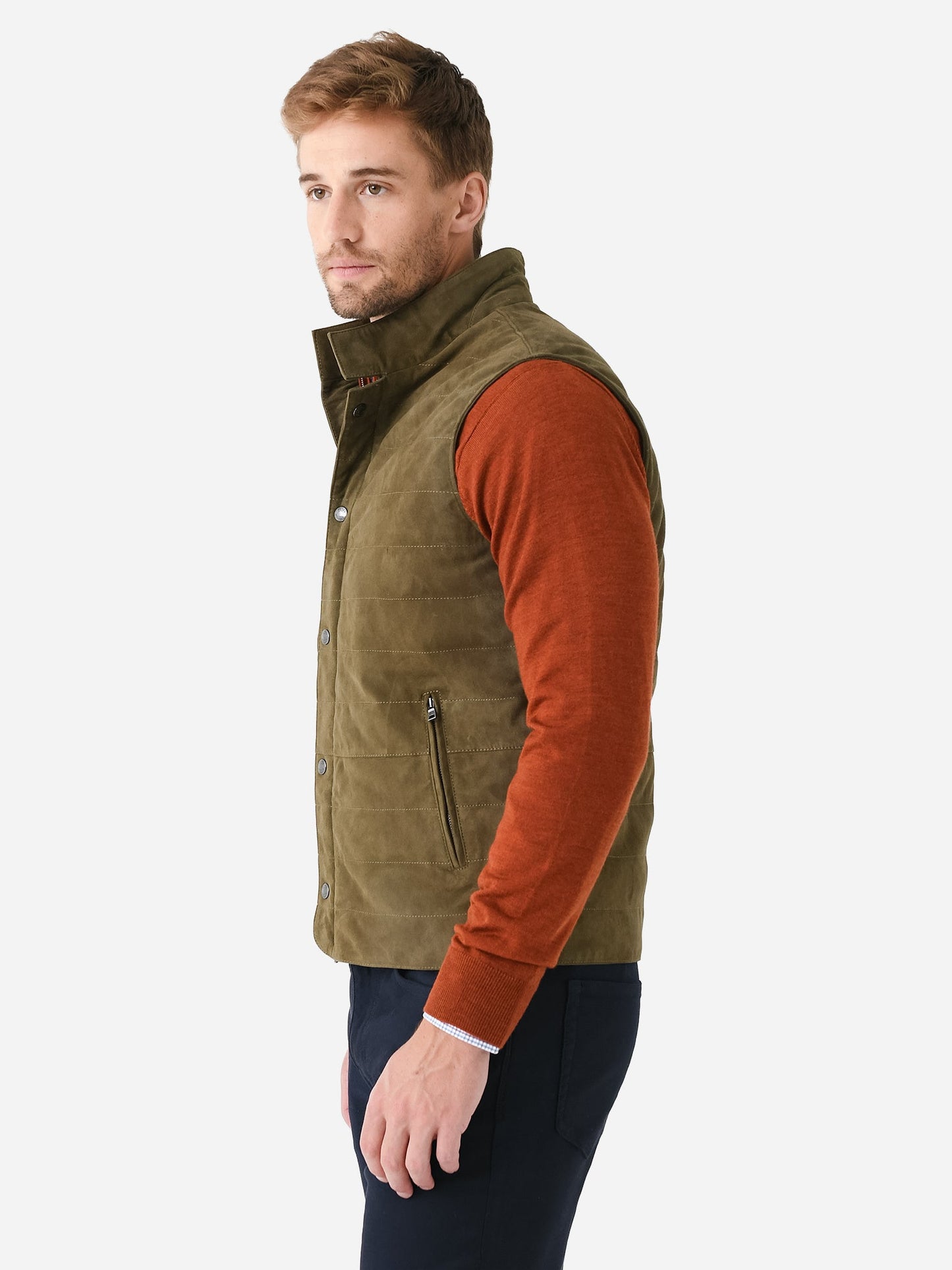  Peter Millar Crown Crafted Men's Vantage Suede Vest
