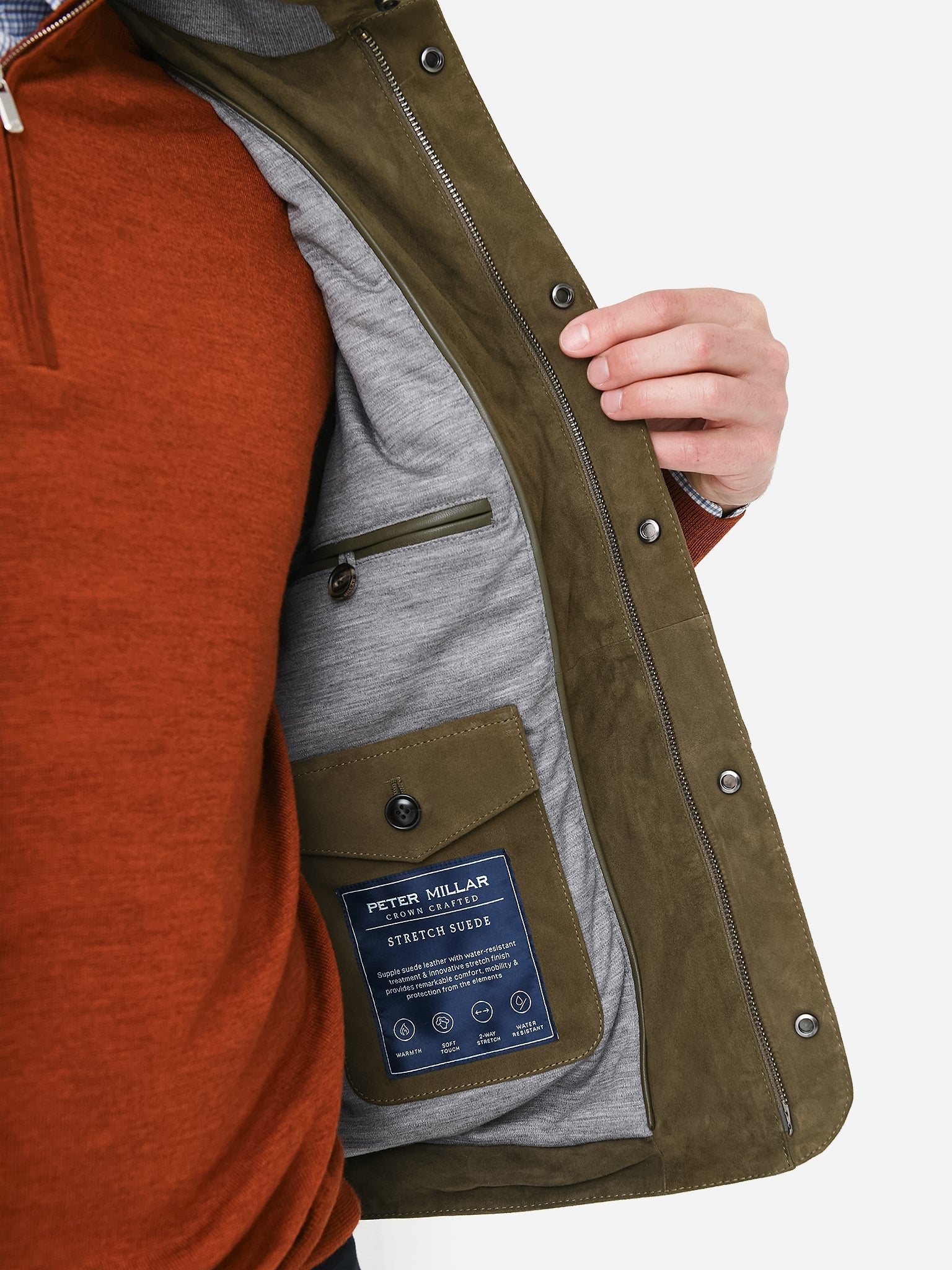  Peter Millar Crown Crafted Men's Vantage Suede Vest