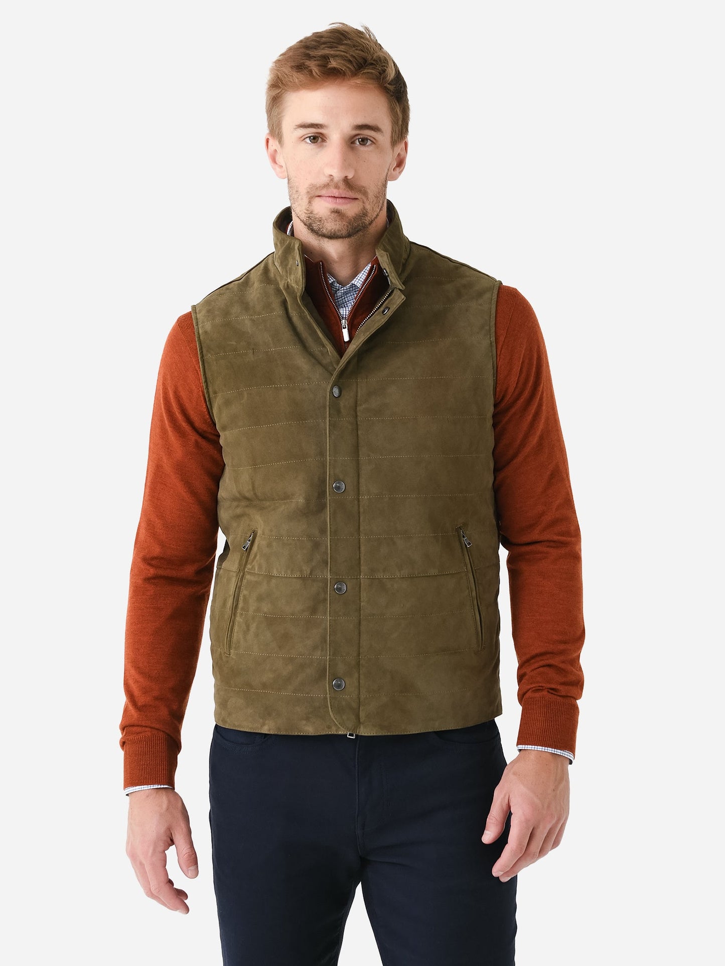  Peter Millar Crown Crafted Men's Vantage Suede Vest