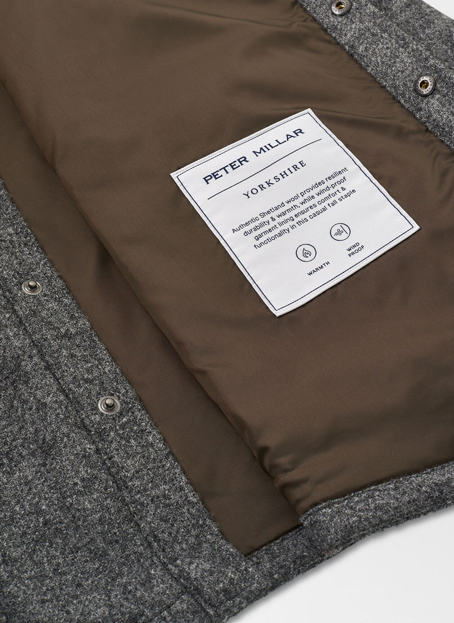  Peter Millar Yorkshire Wool Shirt Jacket: Charcoal