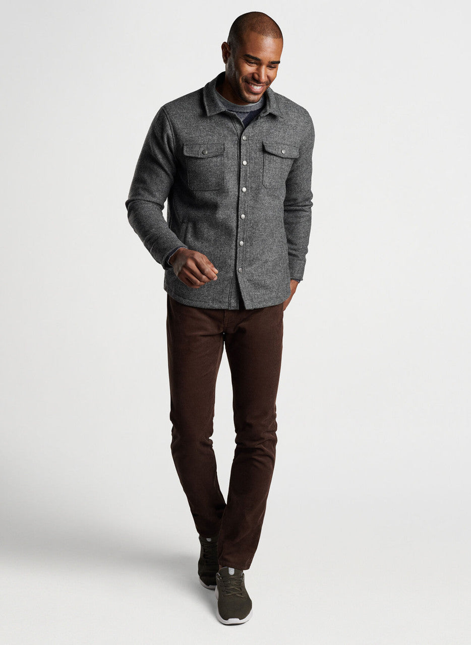  Peter Millar Yorkshire Wool Shirt Jacket: Charcoal