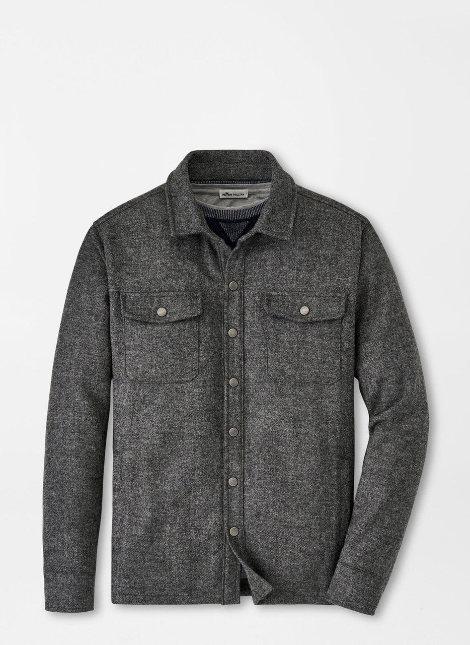  Peter Millar Yorkshire Wool Shirt Jacket: Charcoal