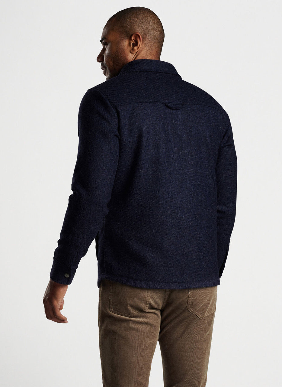  Peter Millar Yorkshire Wool Shirt Jacket: Navy