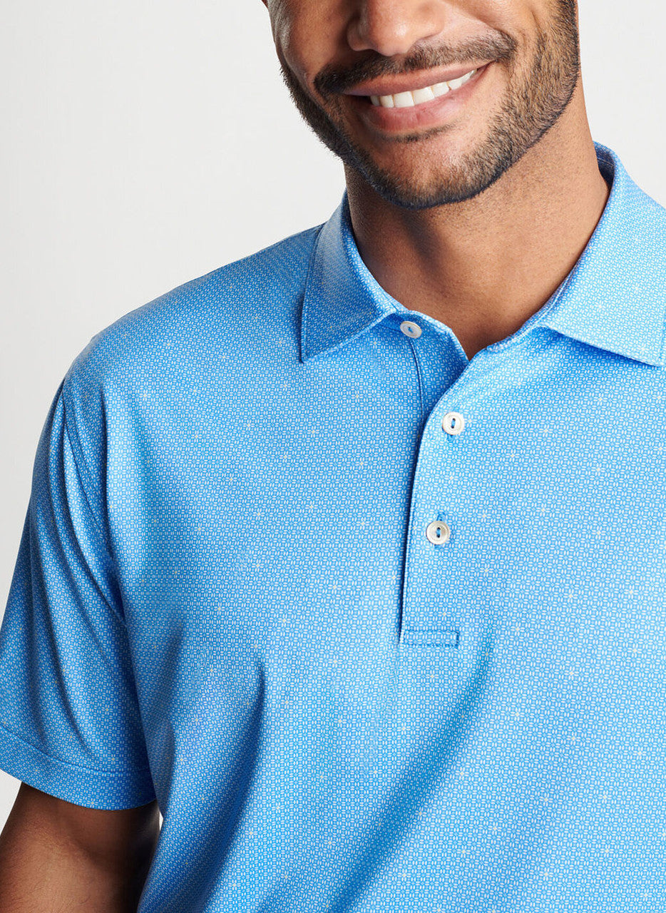  Peter Millar North Star Performance Jersey Polo: Liberty Blue