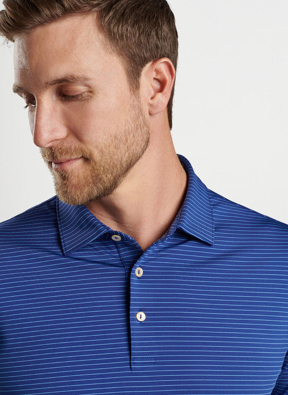  Peter Millar Hemlock Performance Jersey Polo: Sport Navy