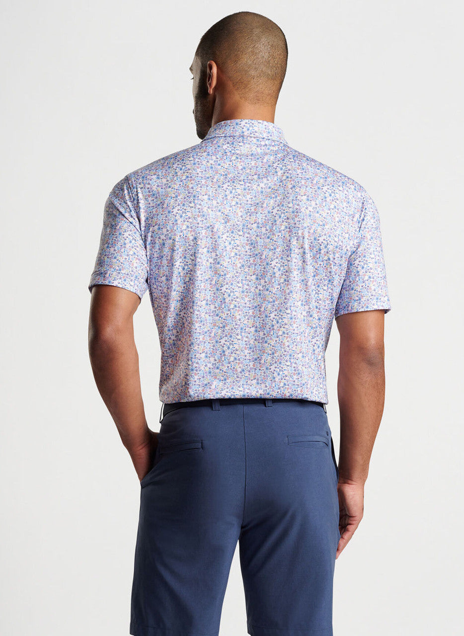  Peter Millar Groovy Performance Jersey Polo: White