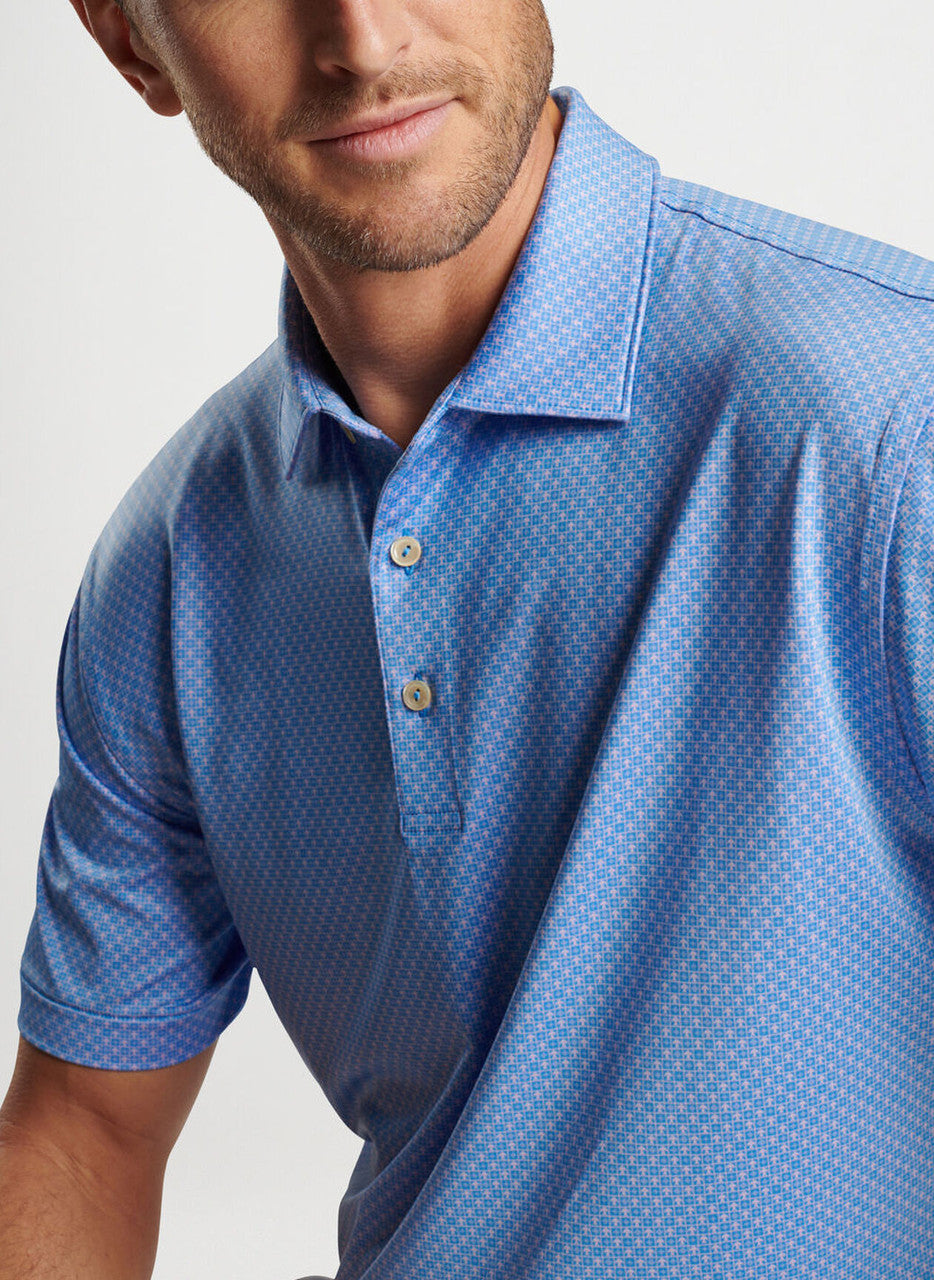  Peter Millar North Flight Performance Jersey Polo: Liberty Blue