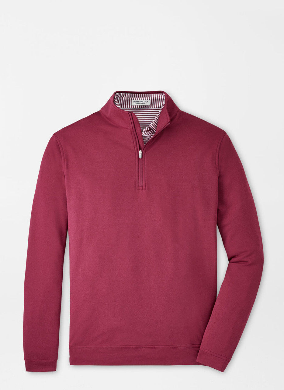  Peter Millar Perth Mélange Performance Quarter-Zip: Pomegranate