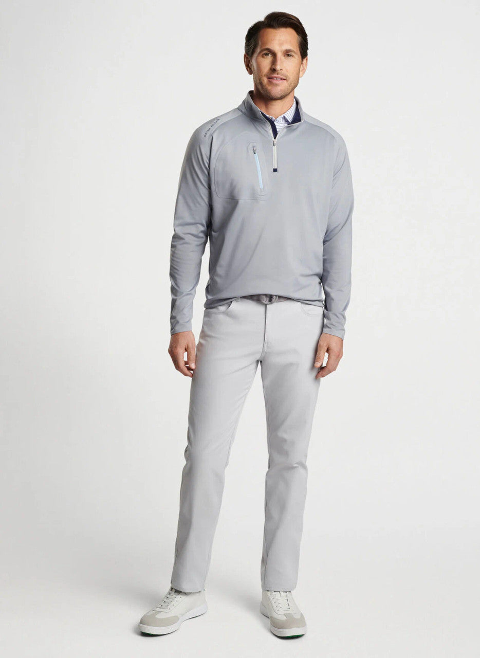  Peter Millar Verge Performance Quarter-Zip: Gale Grey