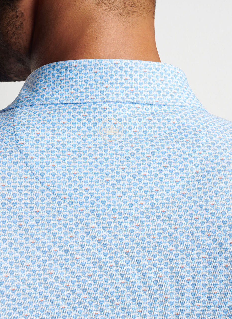  Peter Millar Grill And Chill Performance Mesh Polo: White