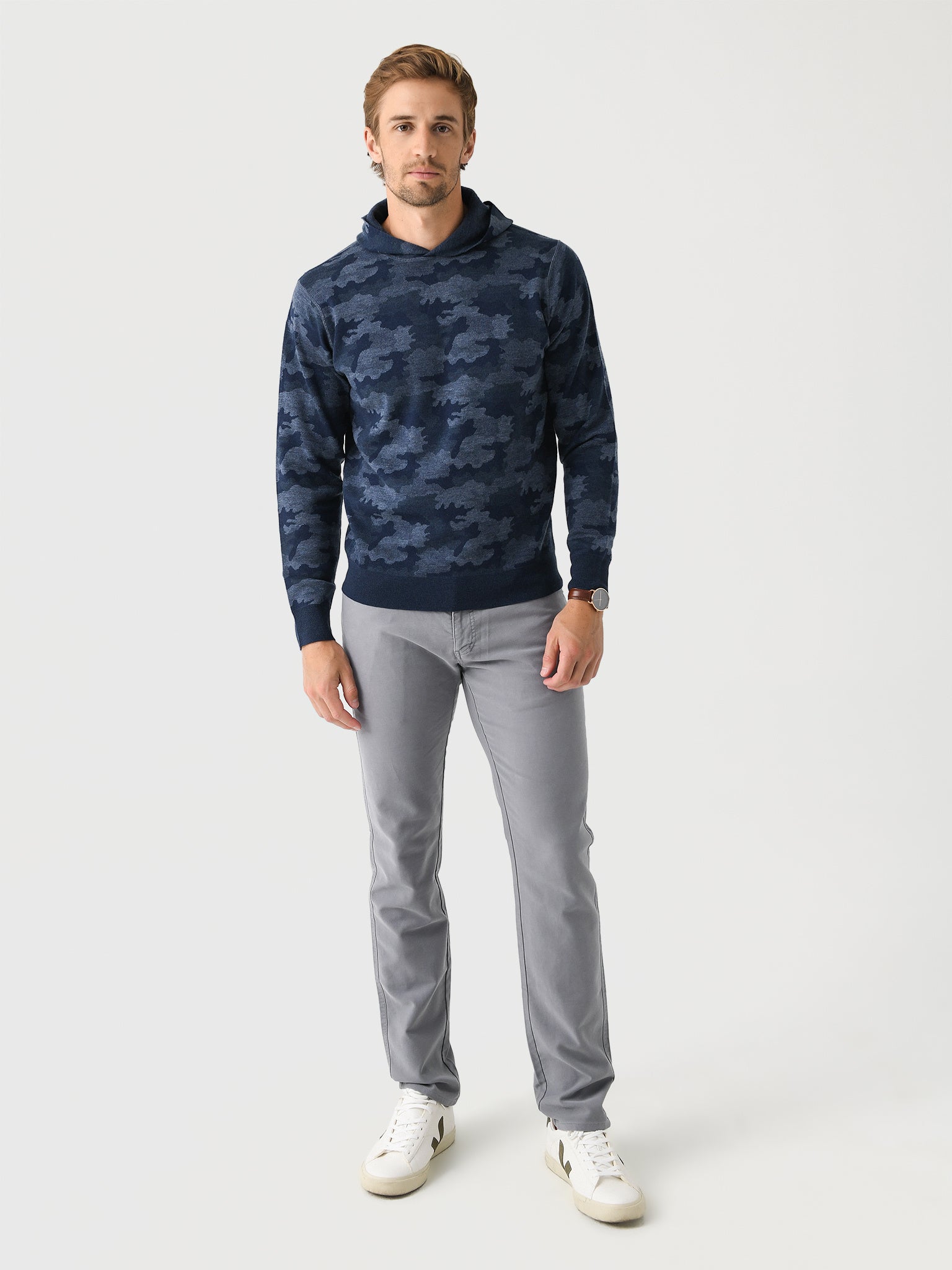 Peter Millar Crown Men's Reversible Camo Popover Hoodie
