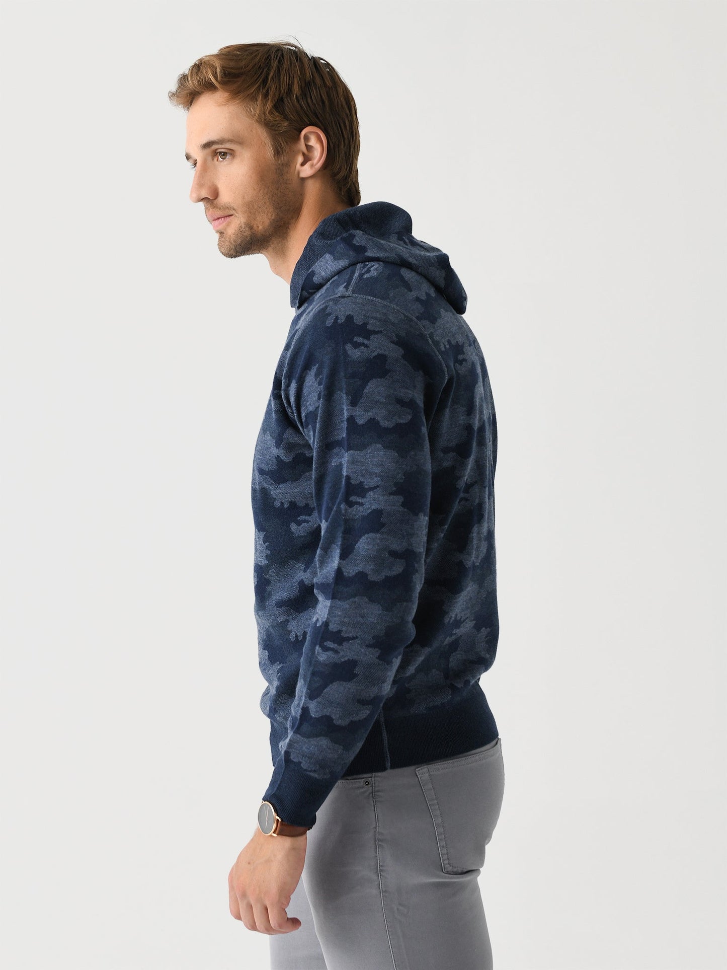  Peter Millar Crown Men's Reversible Camo Popover Hoodie