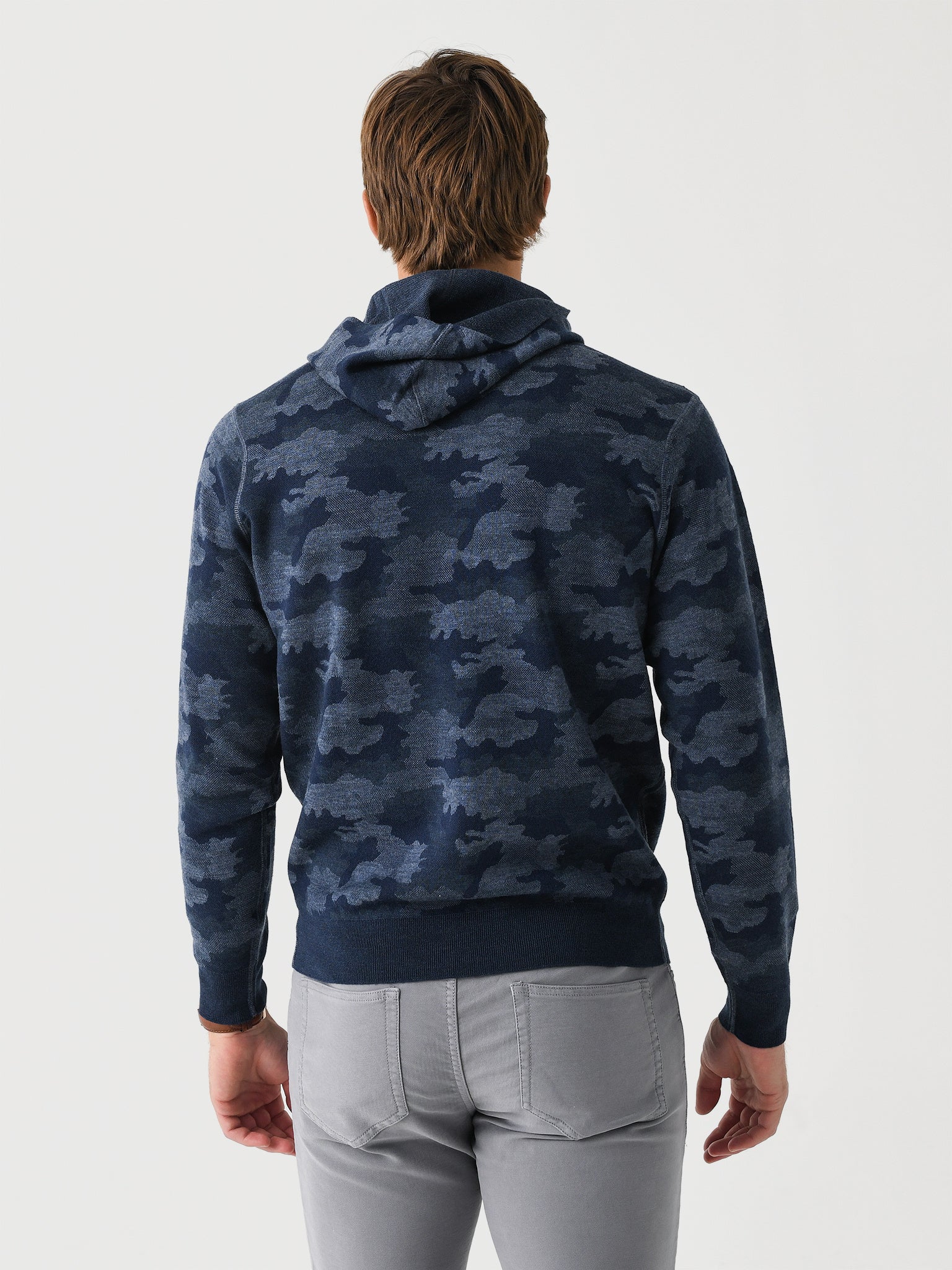  Peter Millar Crown Men's Reversible Camo Popover Hoodie