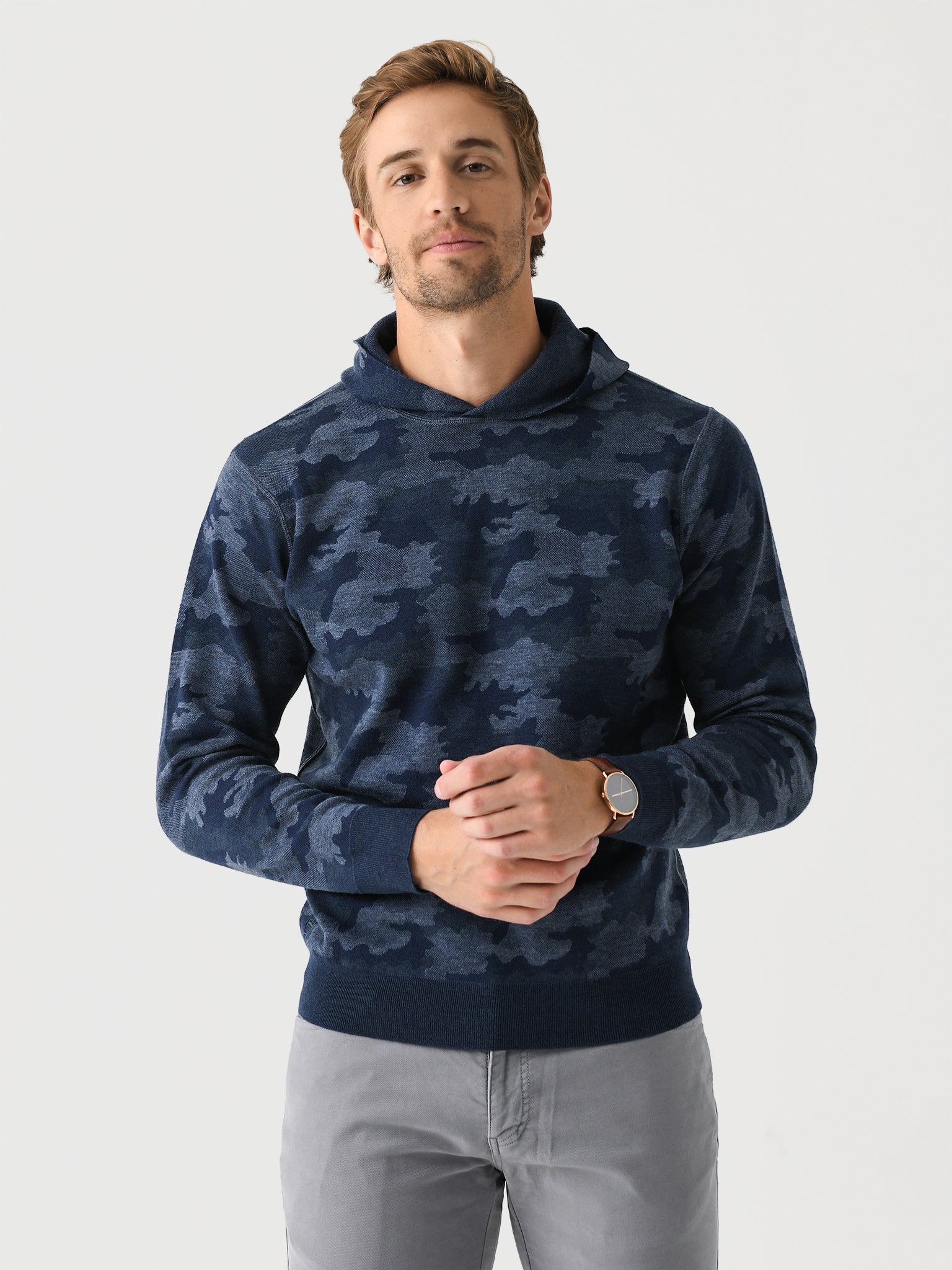  Peter Millar Crown Men's Reversible Camo Popover Hoodie
