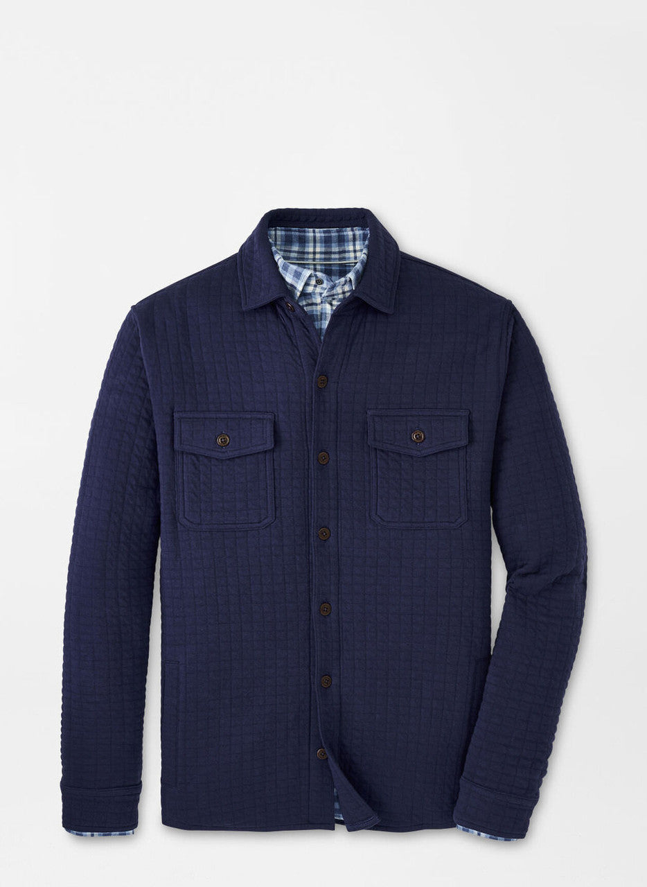  Peter Millar Quad Quilted Knit Jacket: Navy
