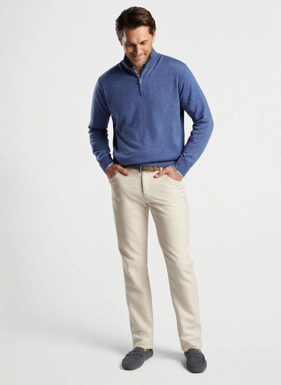  Peter Millar Autumn Crest Quarter-Zip: Ocean Blue