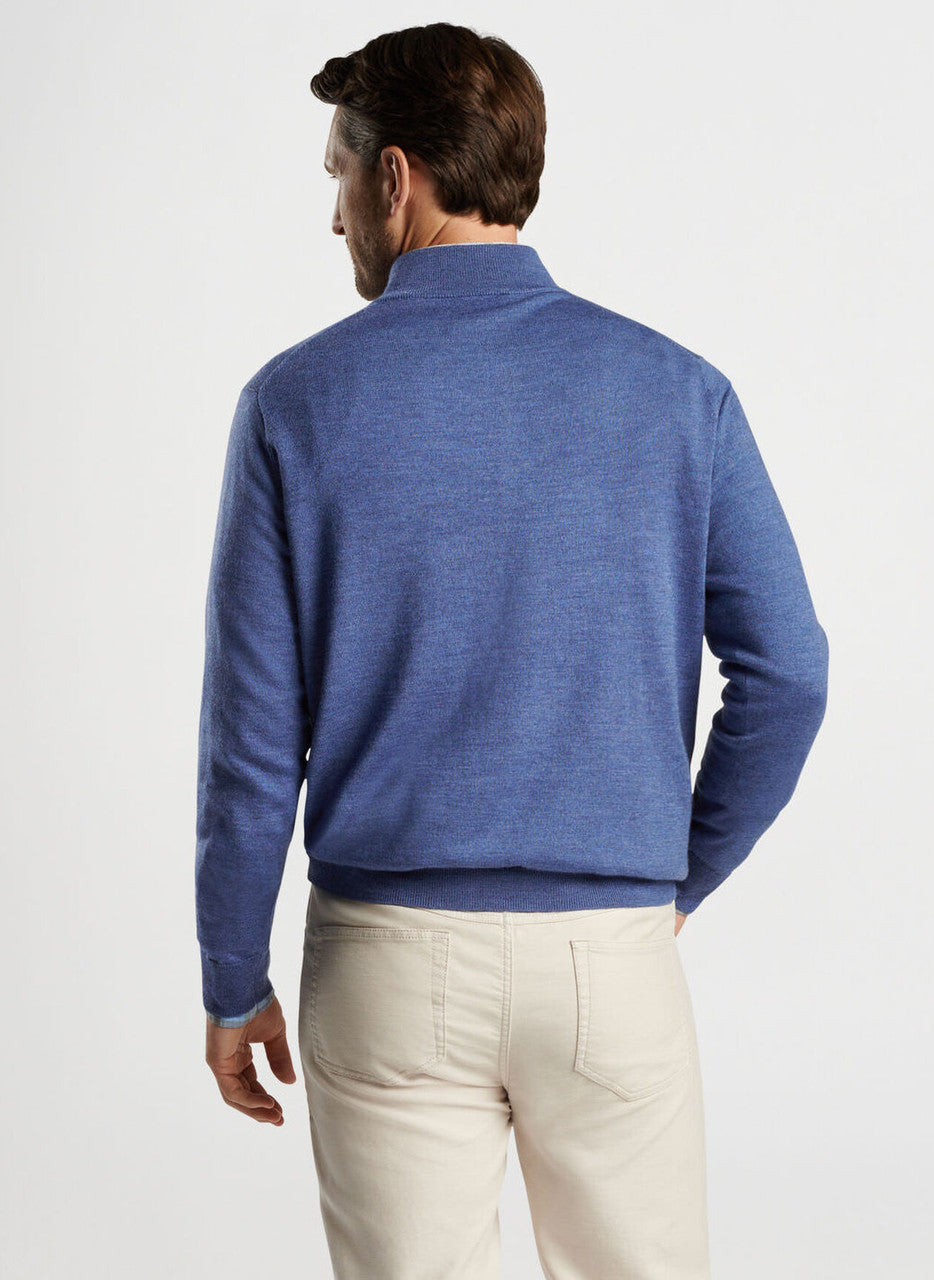  Peter Millar Autumn Crest Quarter-Zip: Ocean Blue
