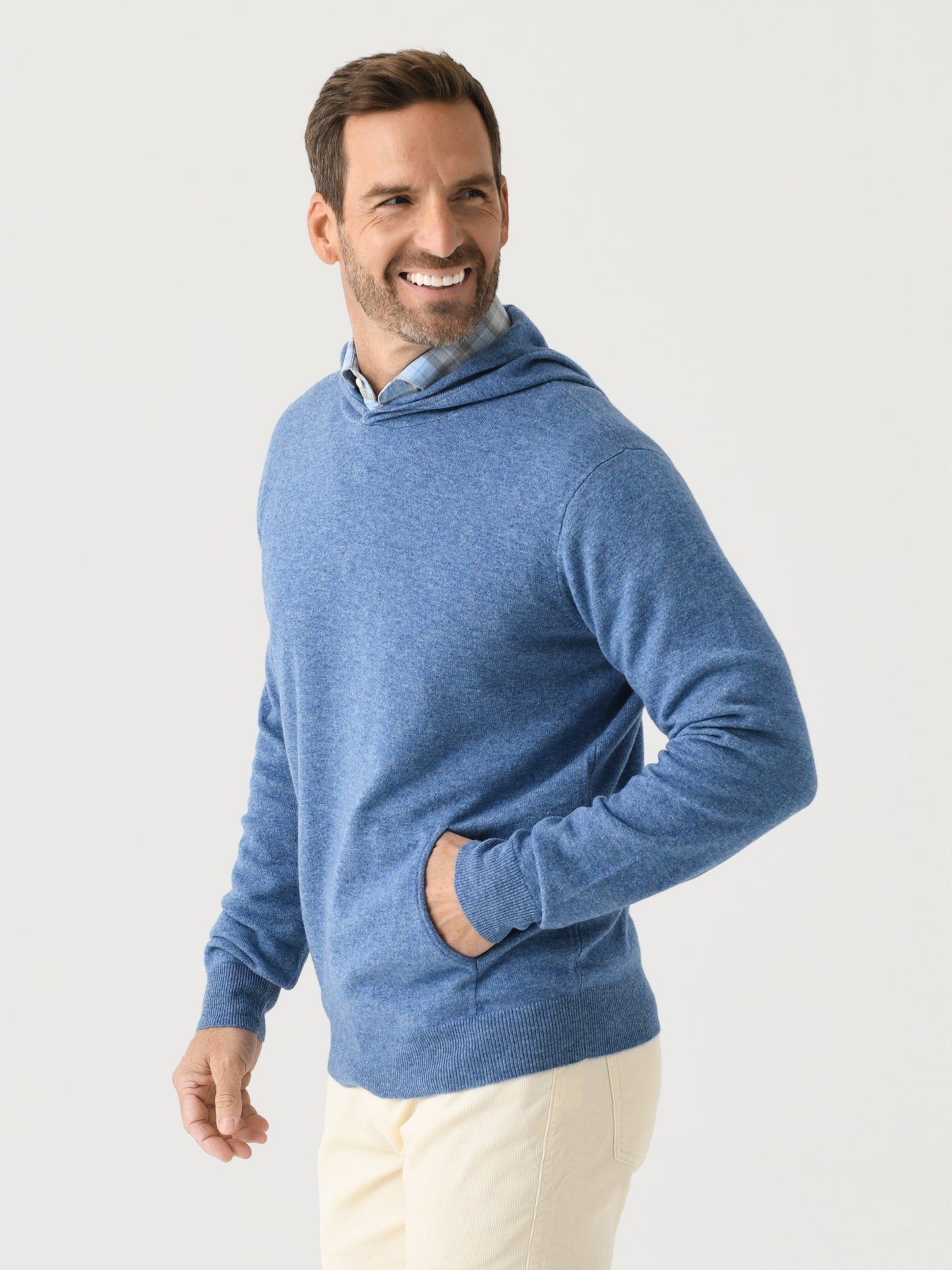  Peter Millar Crown Men's Conway Wool Cashmere Popover Hoodie