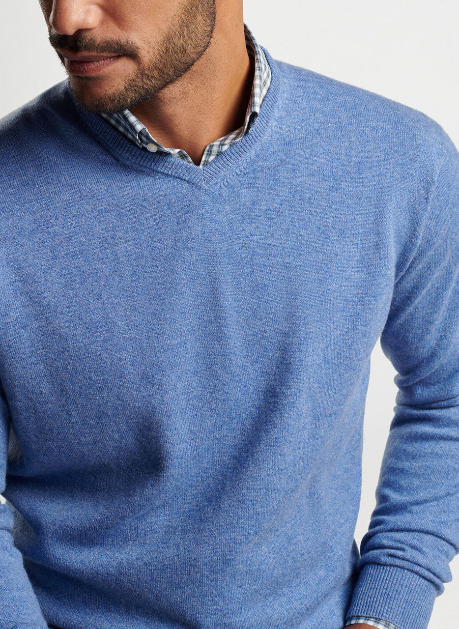  Peter Millar Crown Heritage Cashmere Sweater: Astral Blue