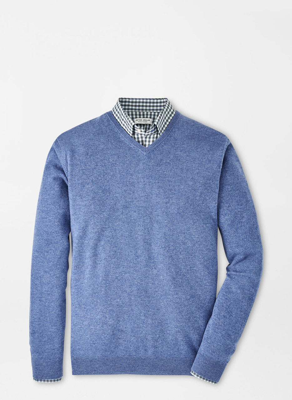  Peter Millar Crown Heritage Cashmere Sweater: Astral Blue
