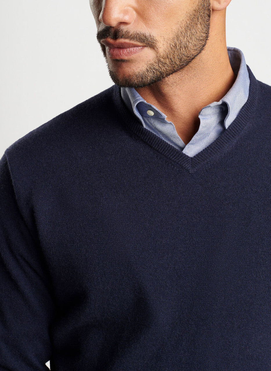  Peter Millar Crown Heritage Cashmere Sweater: Navy