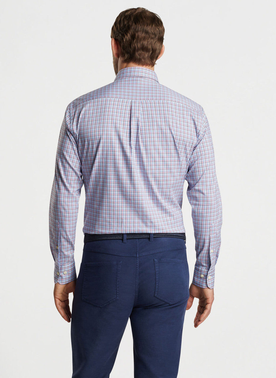  Peter Millar Albert Crown Lite Cotton-Stretch Sport Shirt: Rosewood