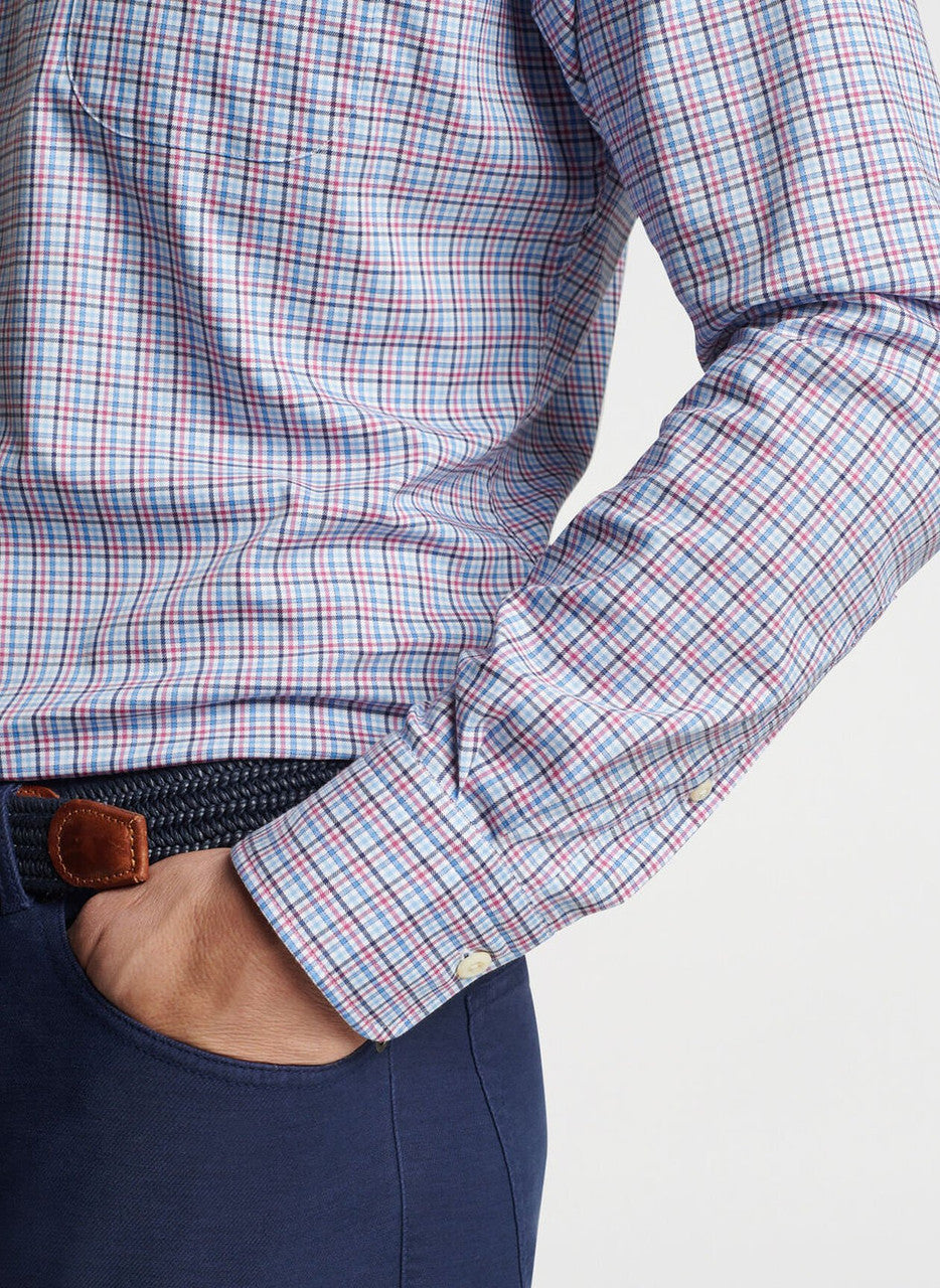  Peter Millar Albert Crown Lite Cotton-Stretch Sport Shirt: Rosewood