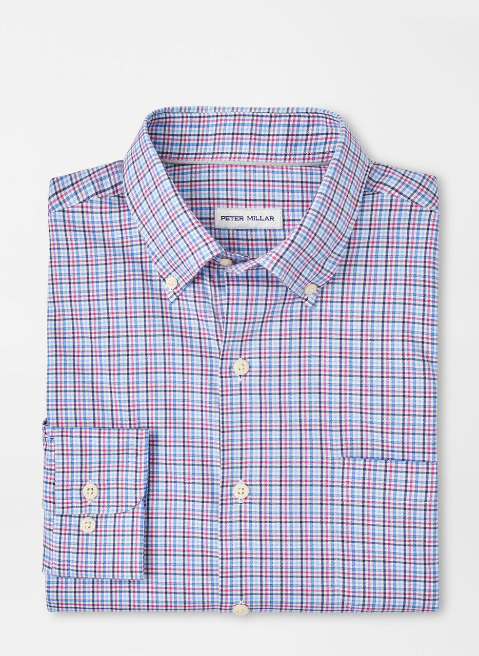  Peter Millar Albert Crown Lite Cotton-Stretch Sport Shirt: Rosewood