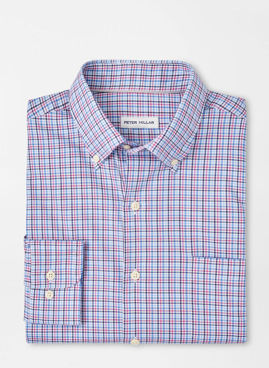  Peter Millar Albert Crown Lite Cotton-Stretch Sport Shirt: Rosewood