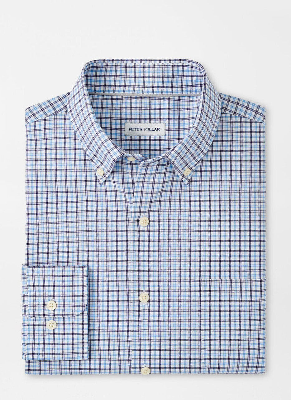  Peter Millar Hamilton Crown Lite Cotton-Stretch Sport Shirt: Cottage Blue
