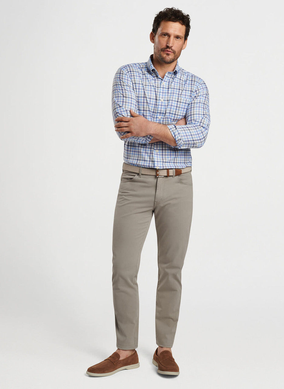  Peter Millar Chambly Crown Lite Cotton-Stretch Sport Shirt: White