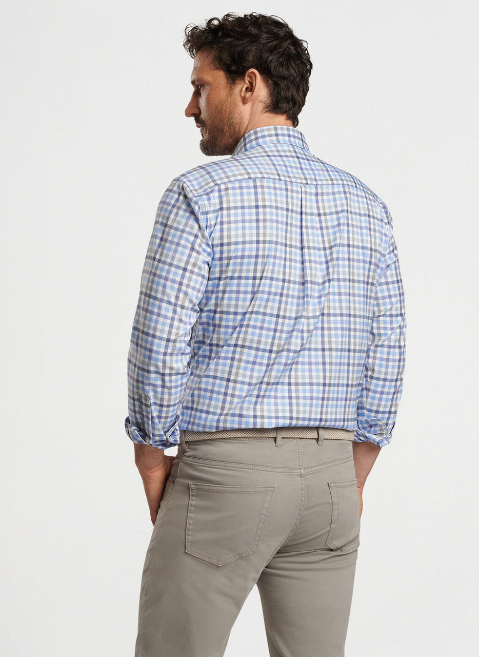  Peter Millar Chambly Crown Lite Cotton-Stretch Sport Shirt: White