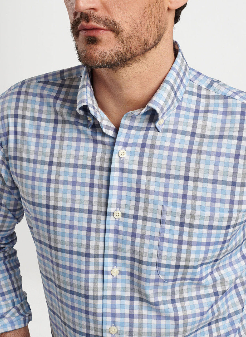  Peter Millar Chambly Crown Lite Cotton-Stretch Sport Shirt: White
