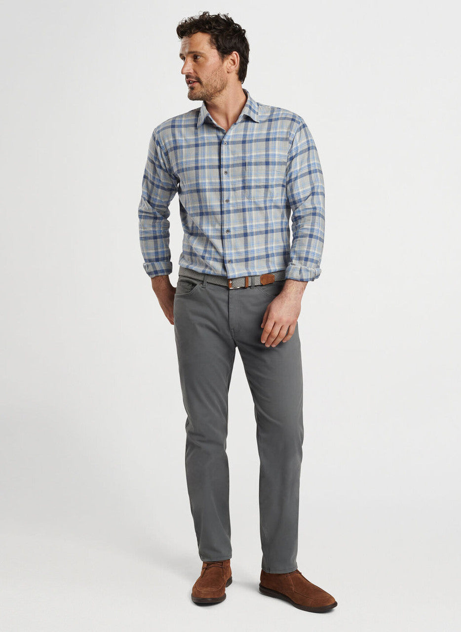  Peter Millar Sherbrooke Cotton Sport Shirt: British Grey